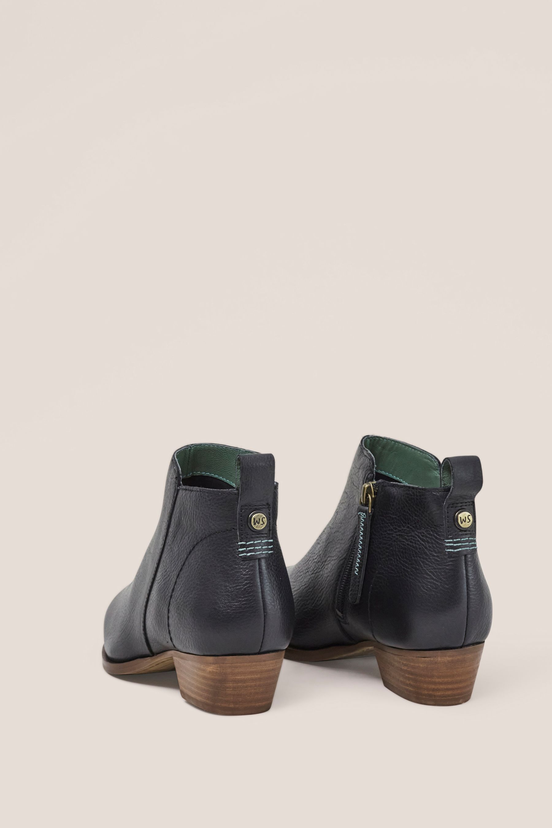 Buy White Stuff Black Leather Willow Ankle Boots from the Next UK online shop