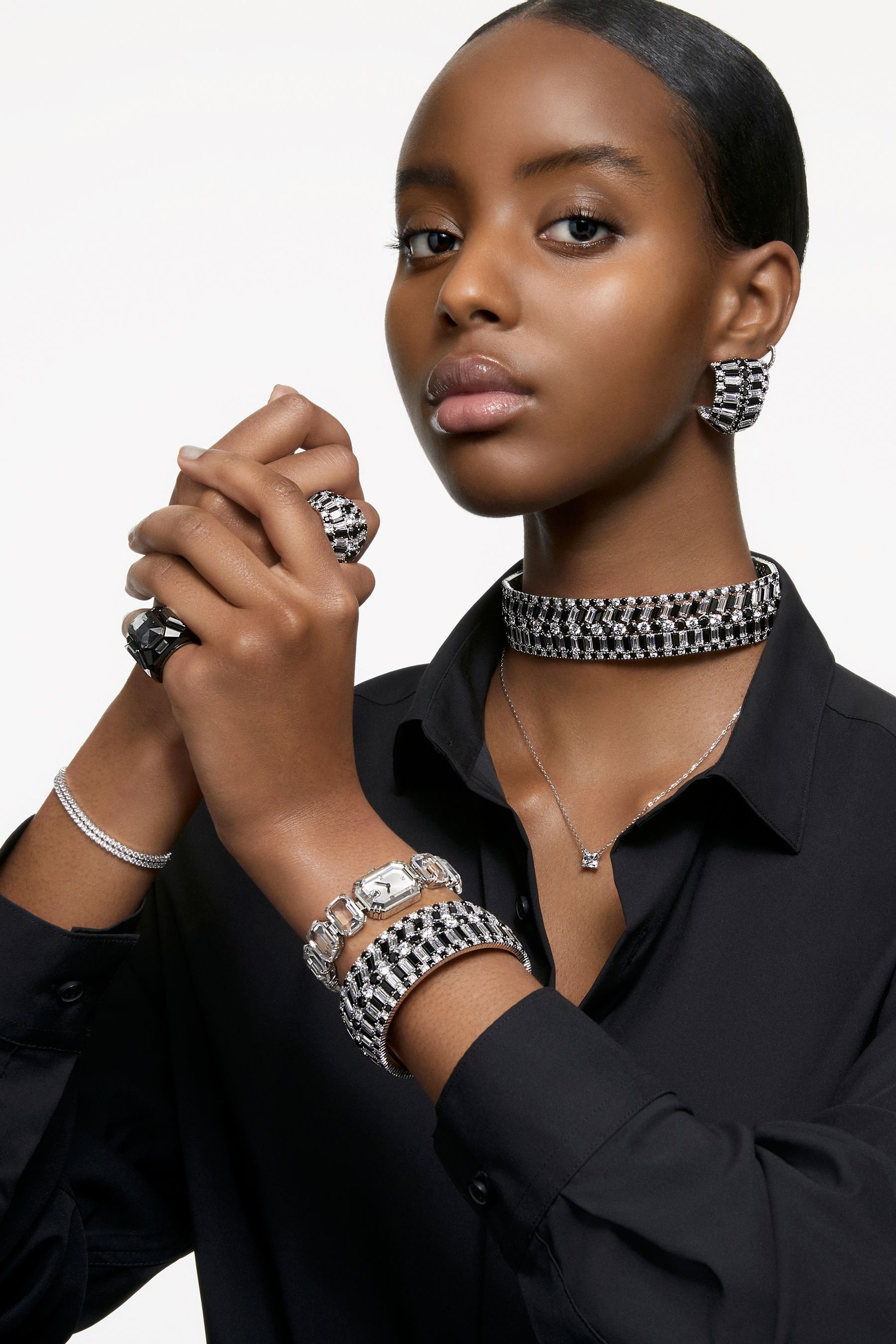 Swarovski attract choker top
