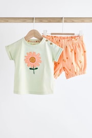 Orange Baby Top and Shorts 2 Piece Set - Image 1 of 7