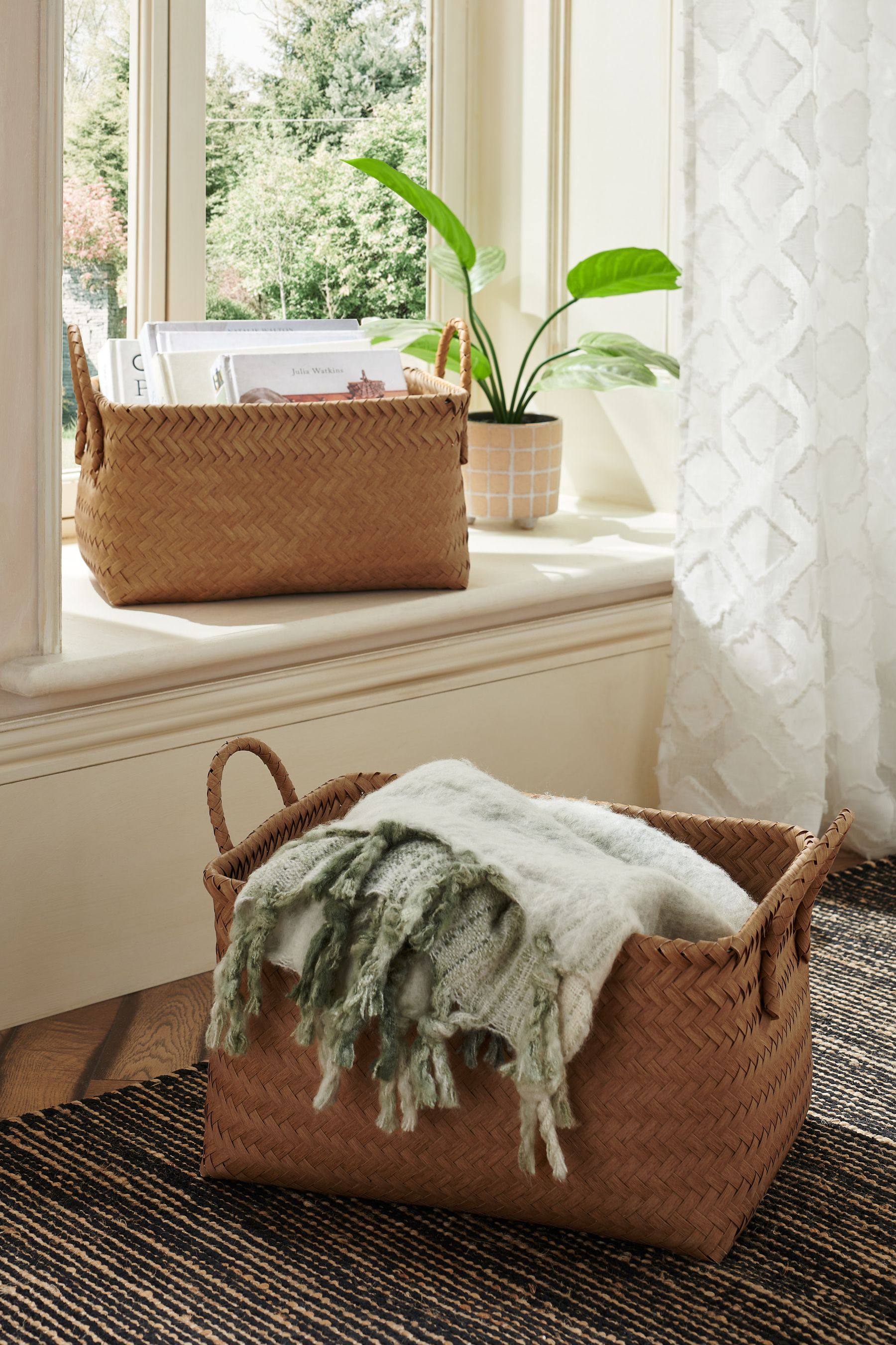 Blanket basket wicker deals