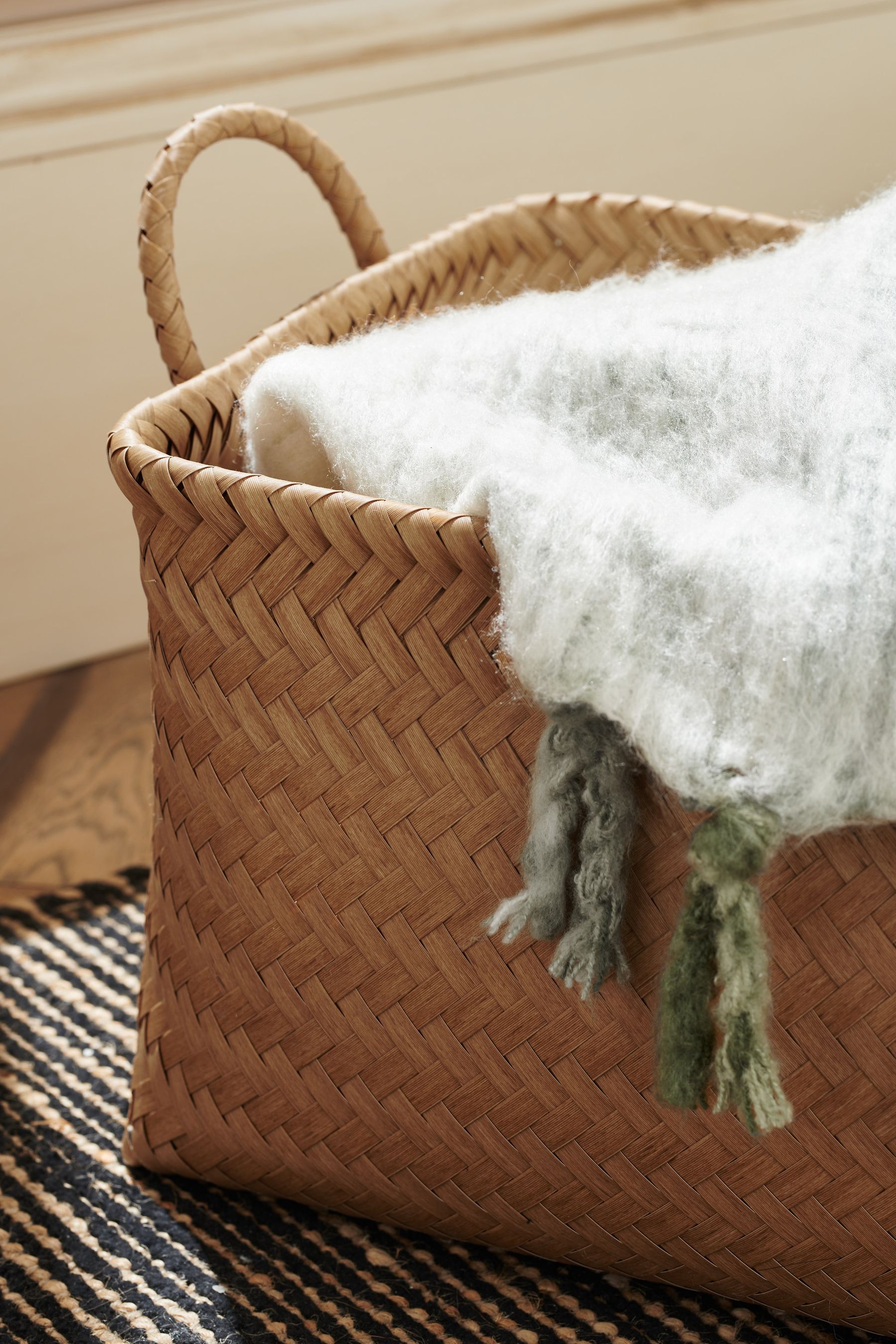 Buy Natural Plastic Wicker Set of 2 Storage Basket from Next Luxembourg
