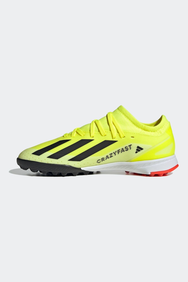 adidas Yellow Football X Crazyfast League Turf Kids Boots - Image 2 of 10