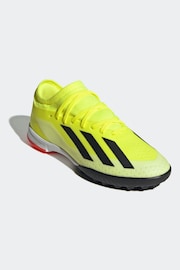 adidas Yellow Football X Crazyfast League Turf Kids Boots - Image 4 of 10