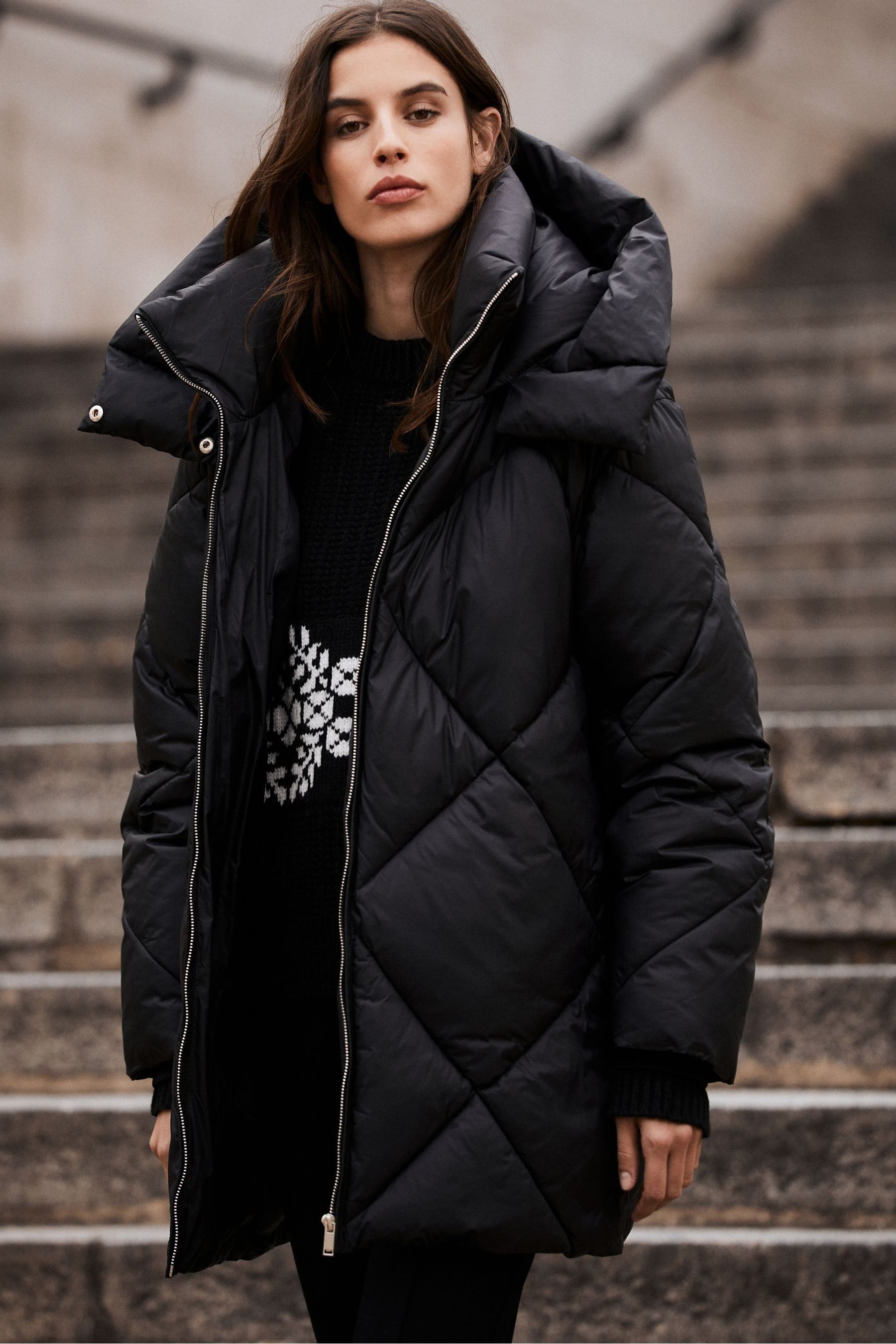Mint velvet hooded padded jacket store