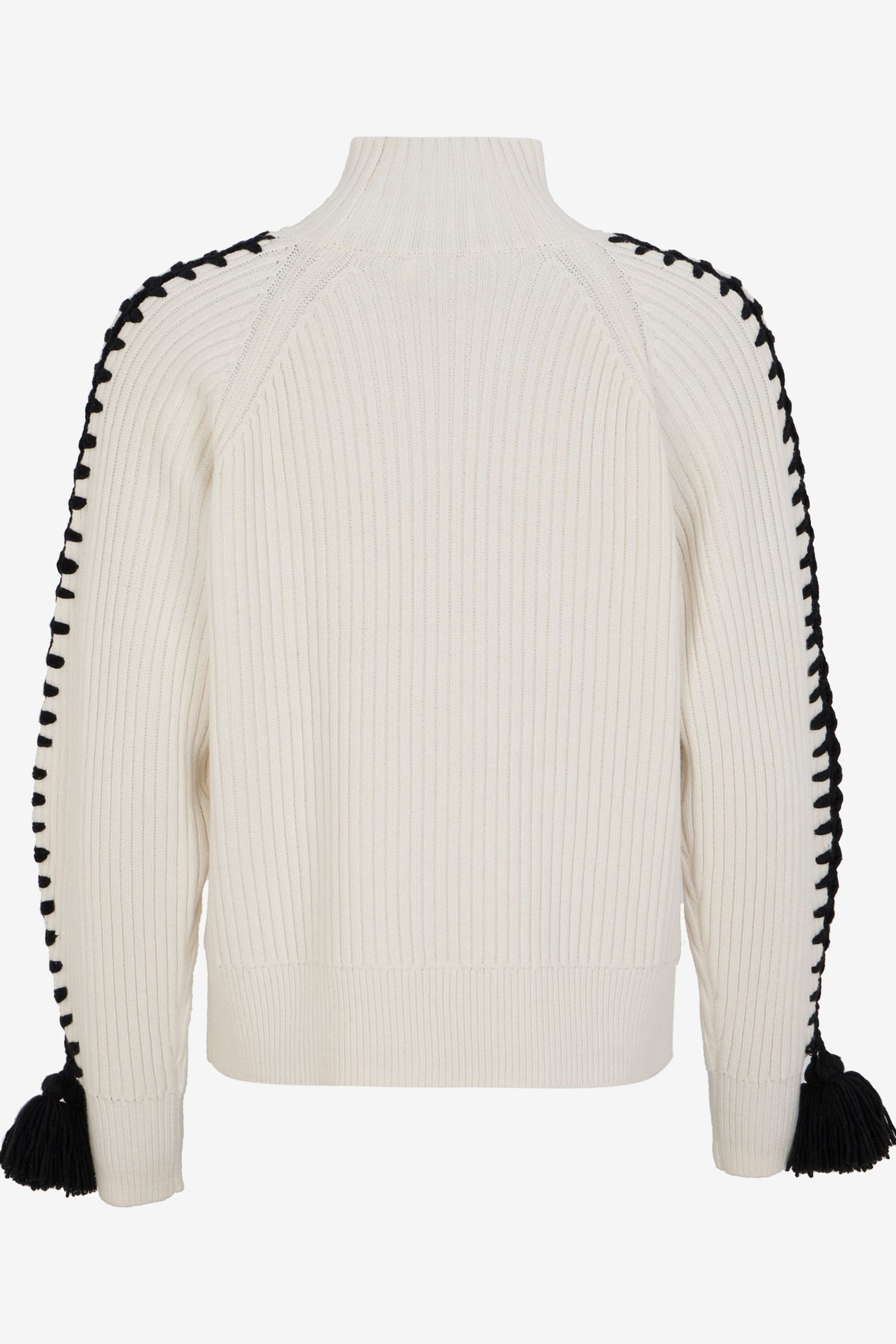 Buy Mint Velvet White Cotton Stitch Jumper from Next Luxembourg