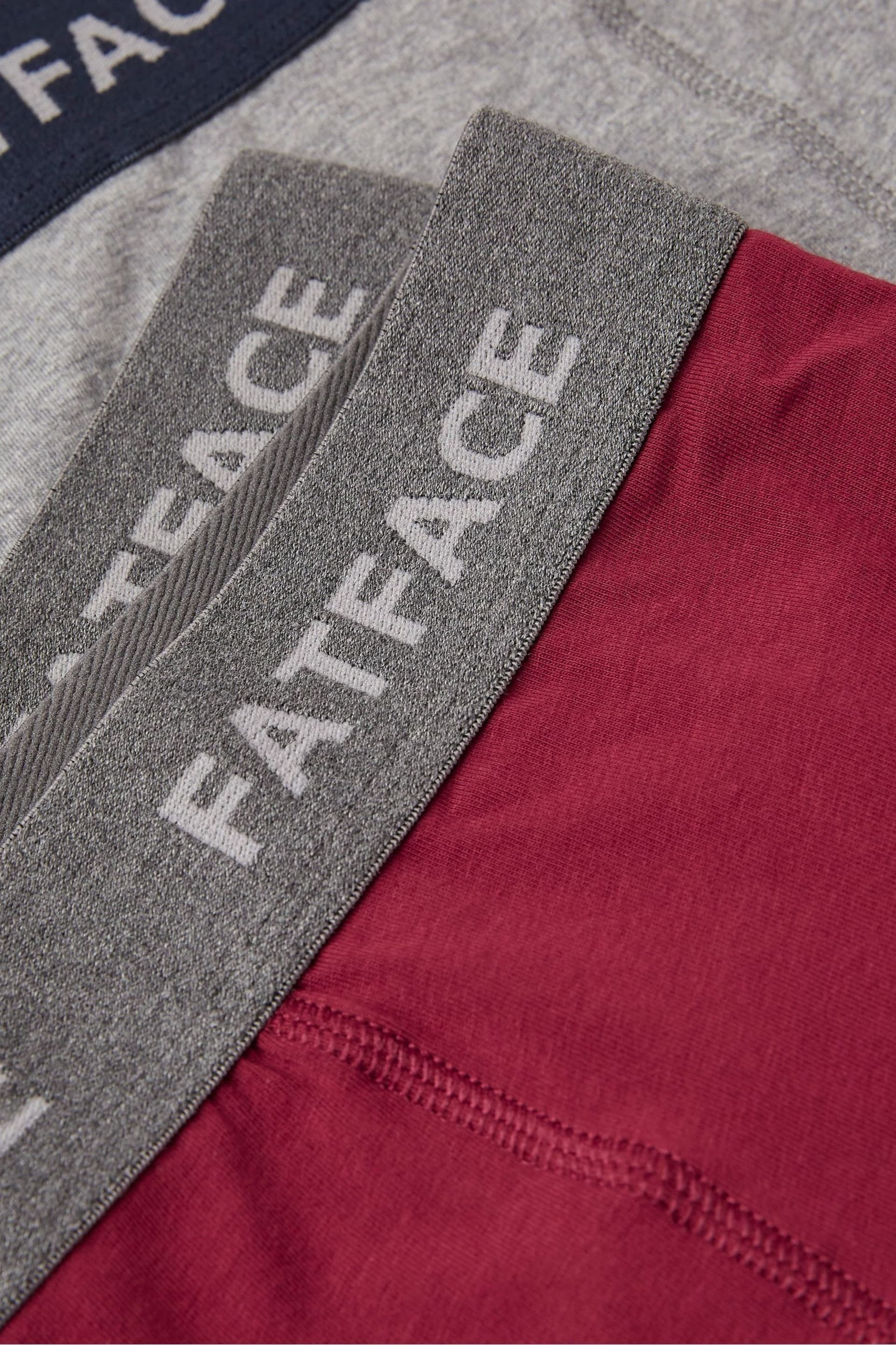 FatFace Burgundy Red Plain Boxers 2 Pack - Image 2 of 2