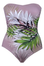 Seaspray Green Hawaii Palm Sweetheart Bandeau Tummy Control Swimsuit - Image 5 of 5