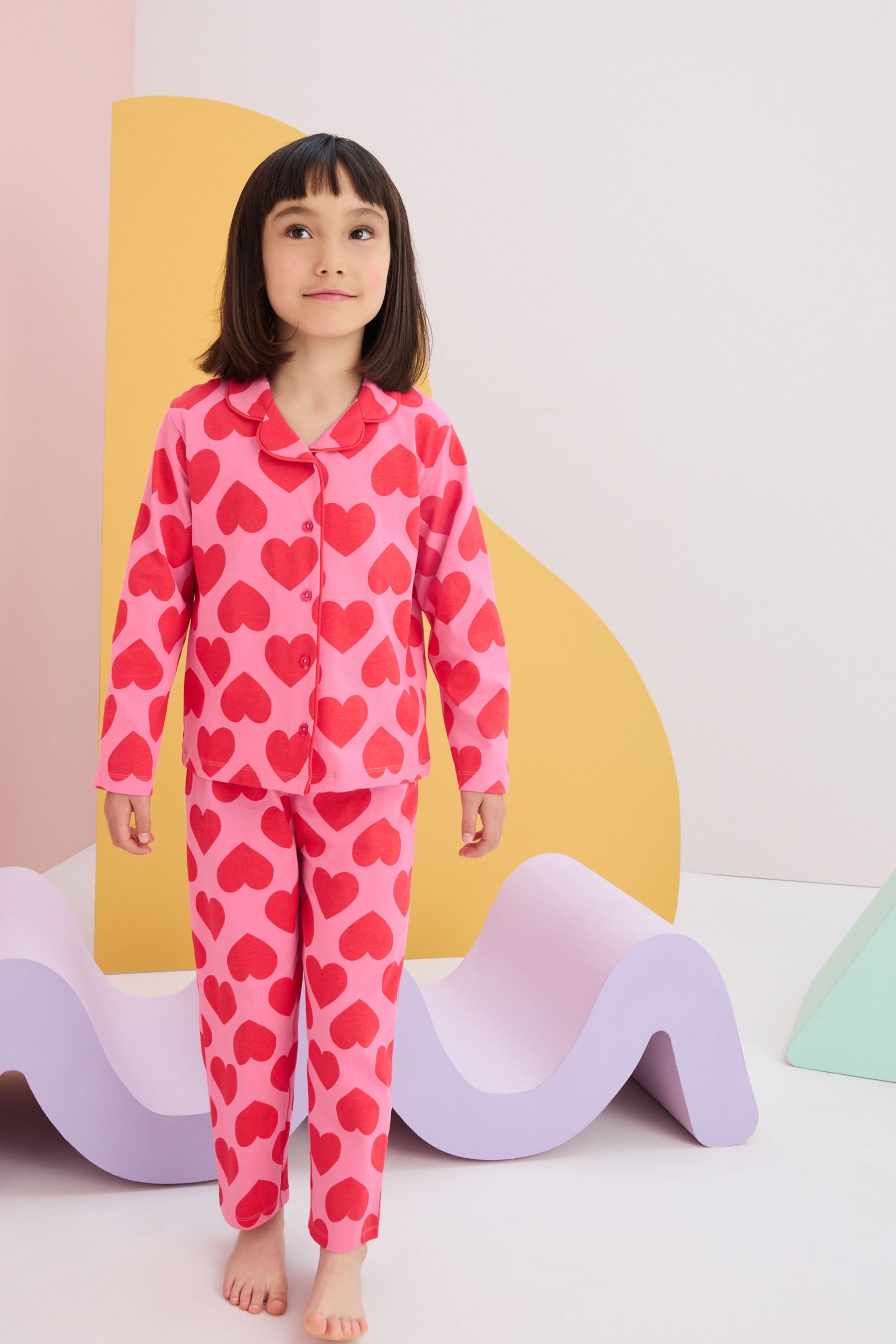 Button through jersey pyjamas clearance