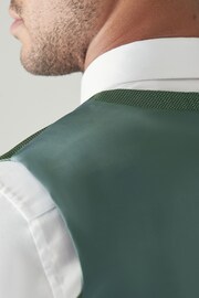 Sage Green Textured Waistcoat - Image 5 of 8