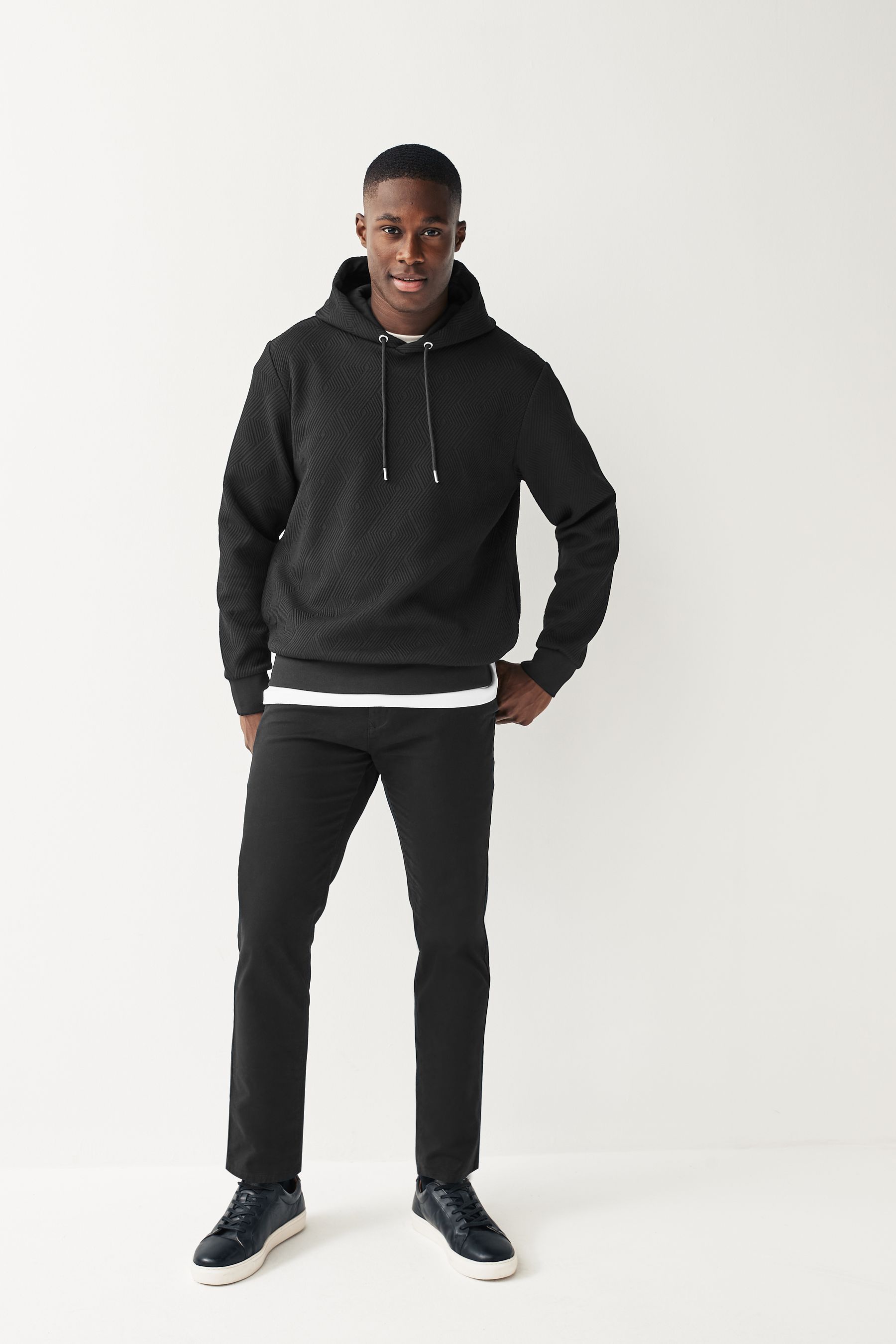 Premium quilted hoodie top