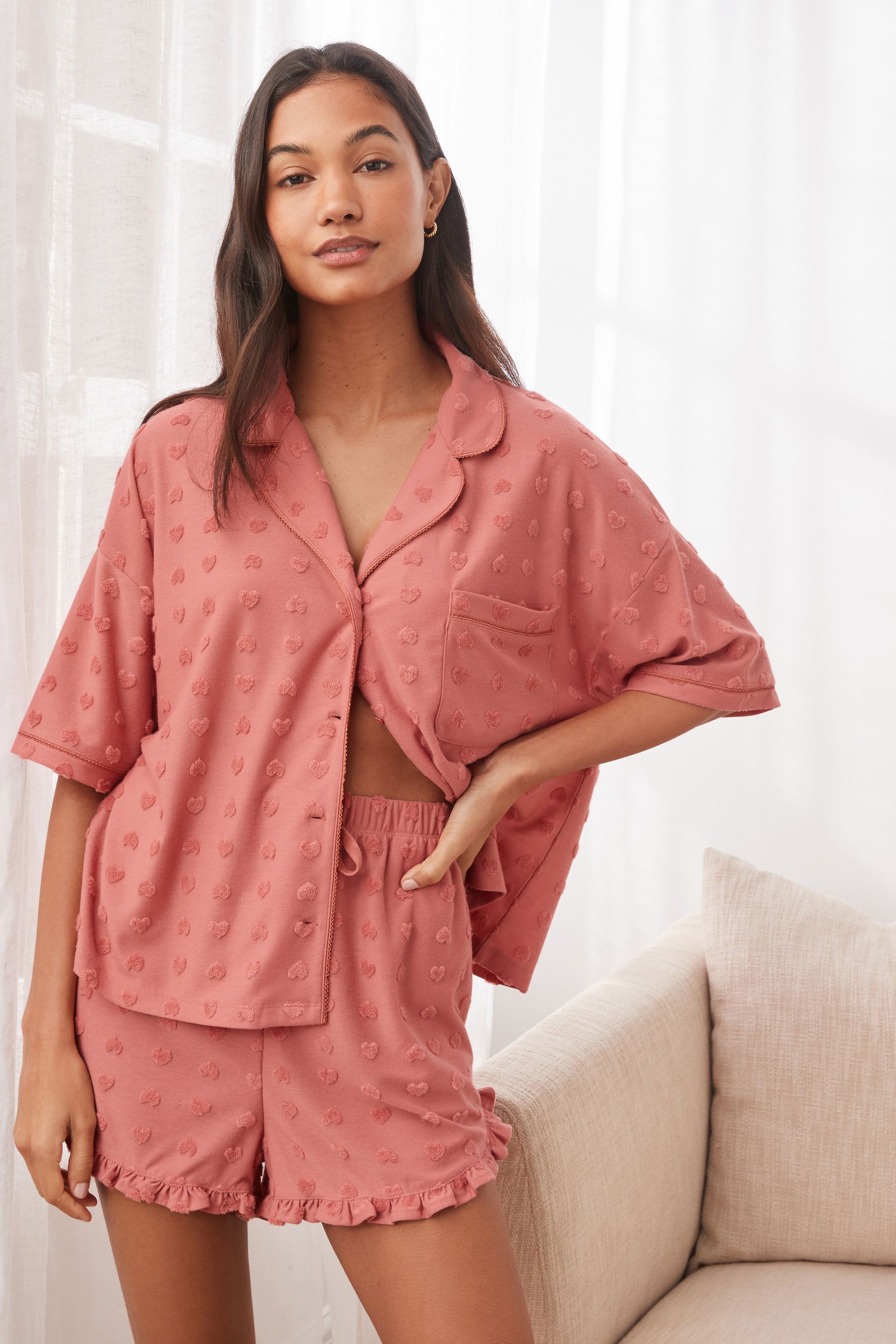 Love heart pyjamas next best sale