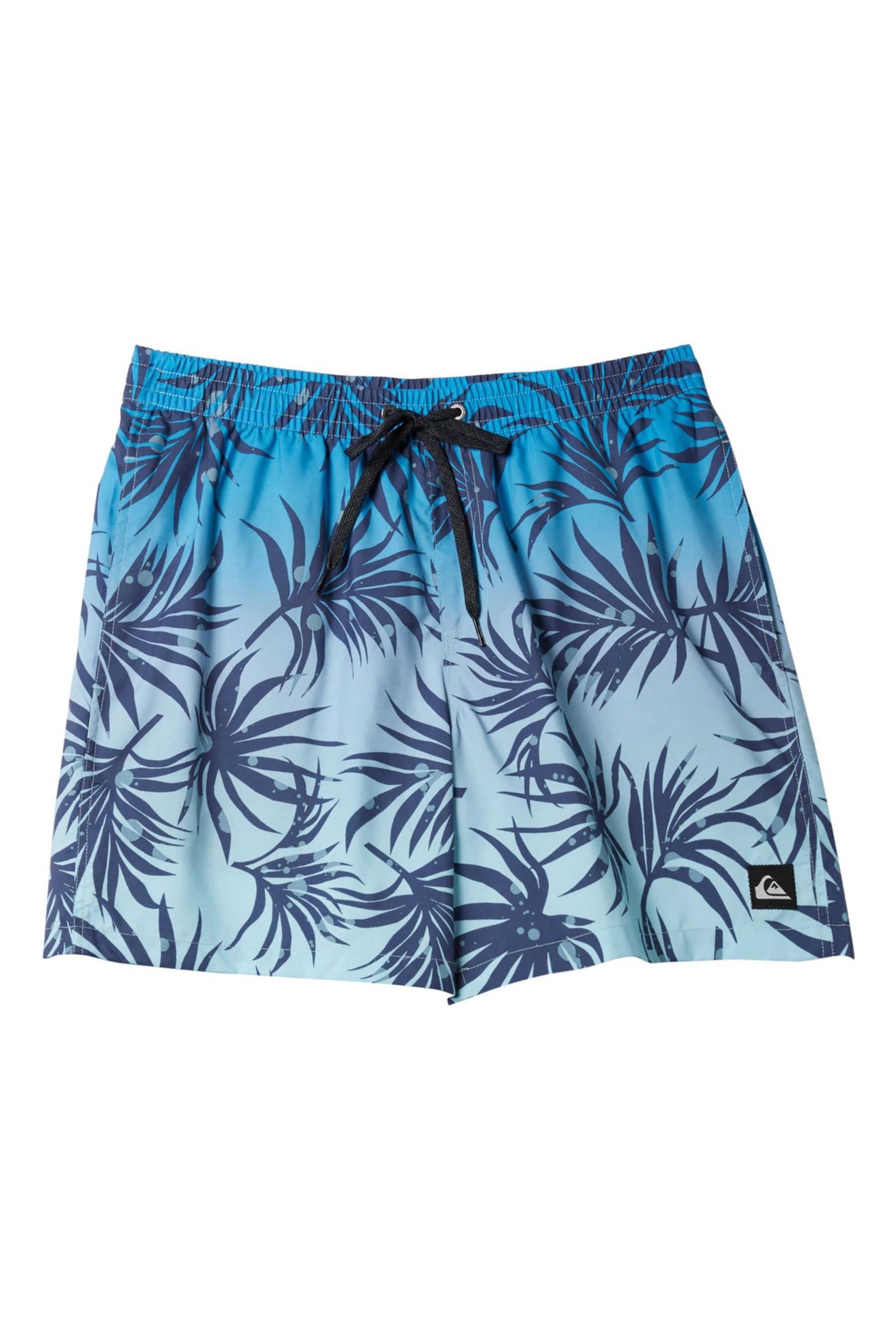 Buy Quicksilver Blue Youth Gradient Leaf Print Swim Shorts from