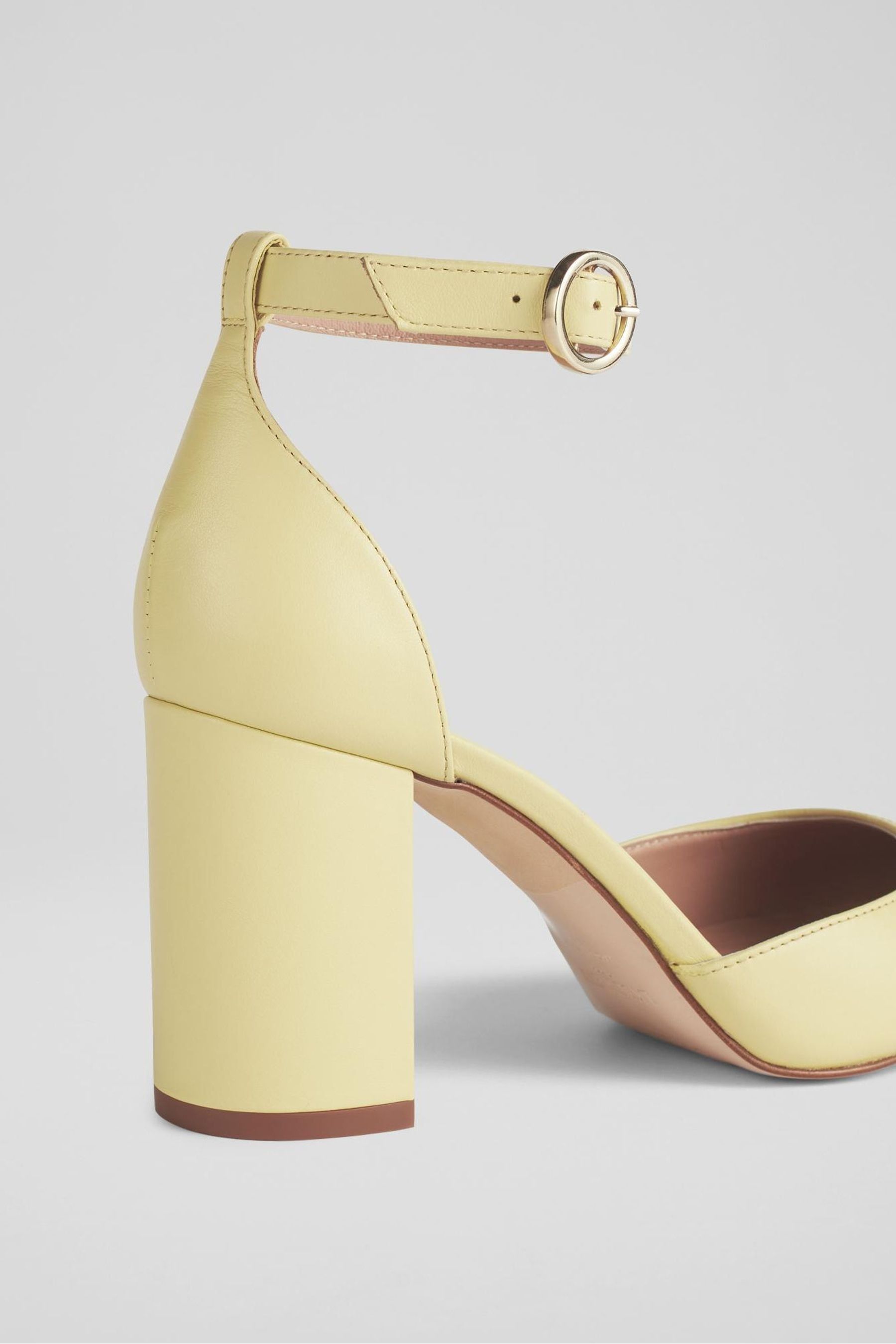 Buy LK Bennett Simmi Pale Yellow Leather Mary Jane Heels Shoes from Next Lithuania