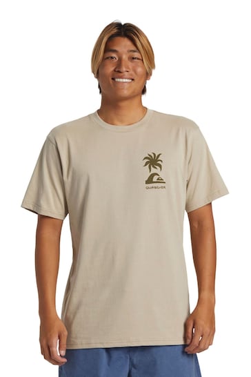 Quiksilver Natural Tropical Breeze Back Print T-Shirt