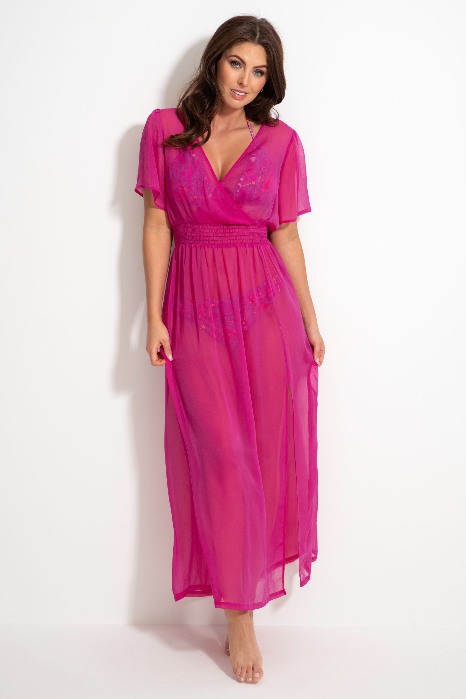 Kaftan wrap dress shop