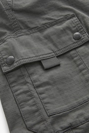 Charcoal Grey Belted Cargo Shorts - Image 10 of 12