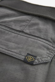 Charcoal Grey Belted Cargo Shorts - Image 11 of 12