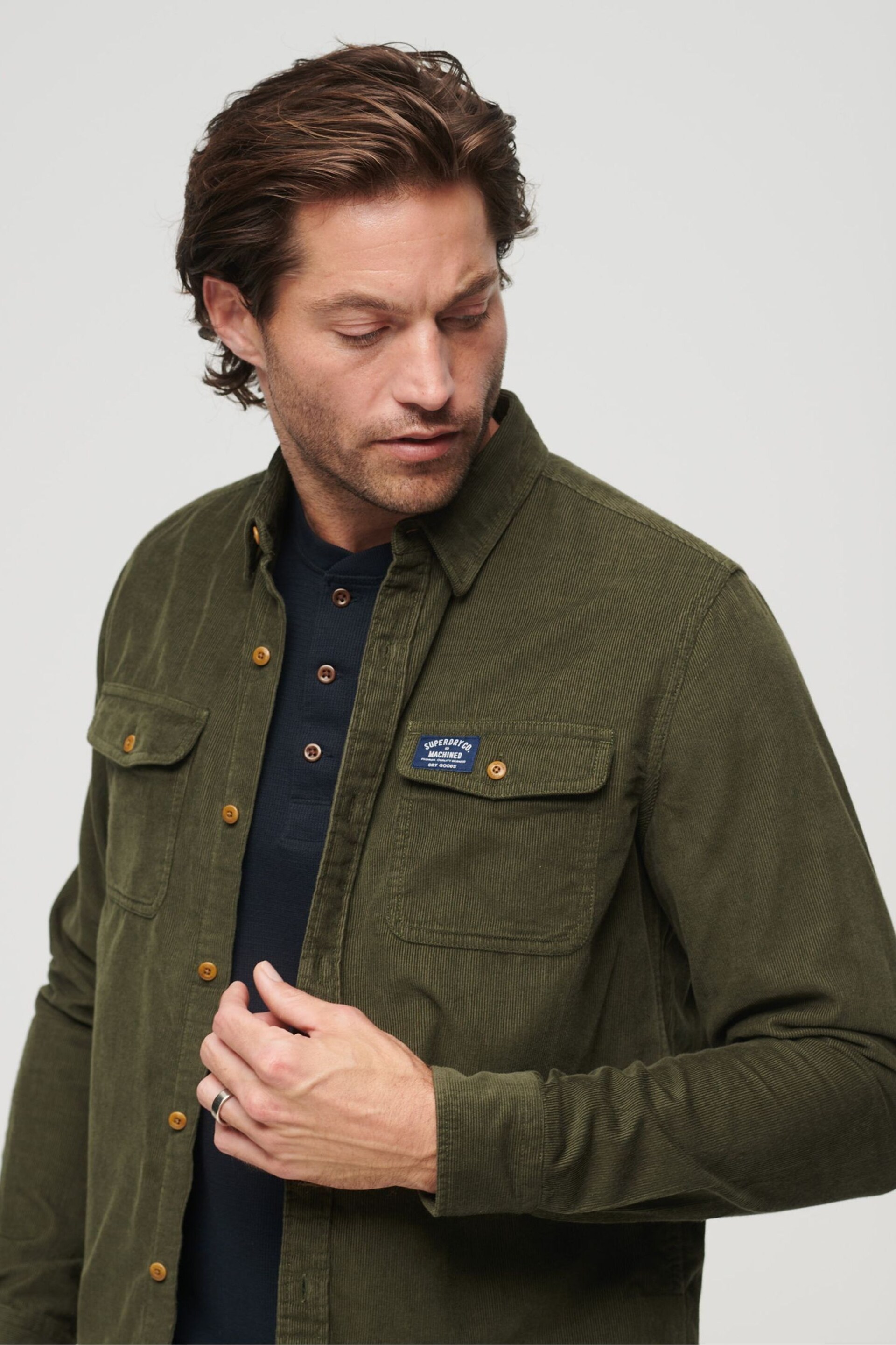 Superdry Green Trailsman Cord Shirt - Image 1 of 6