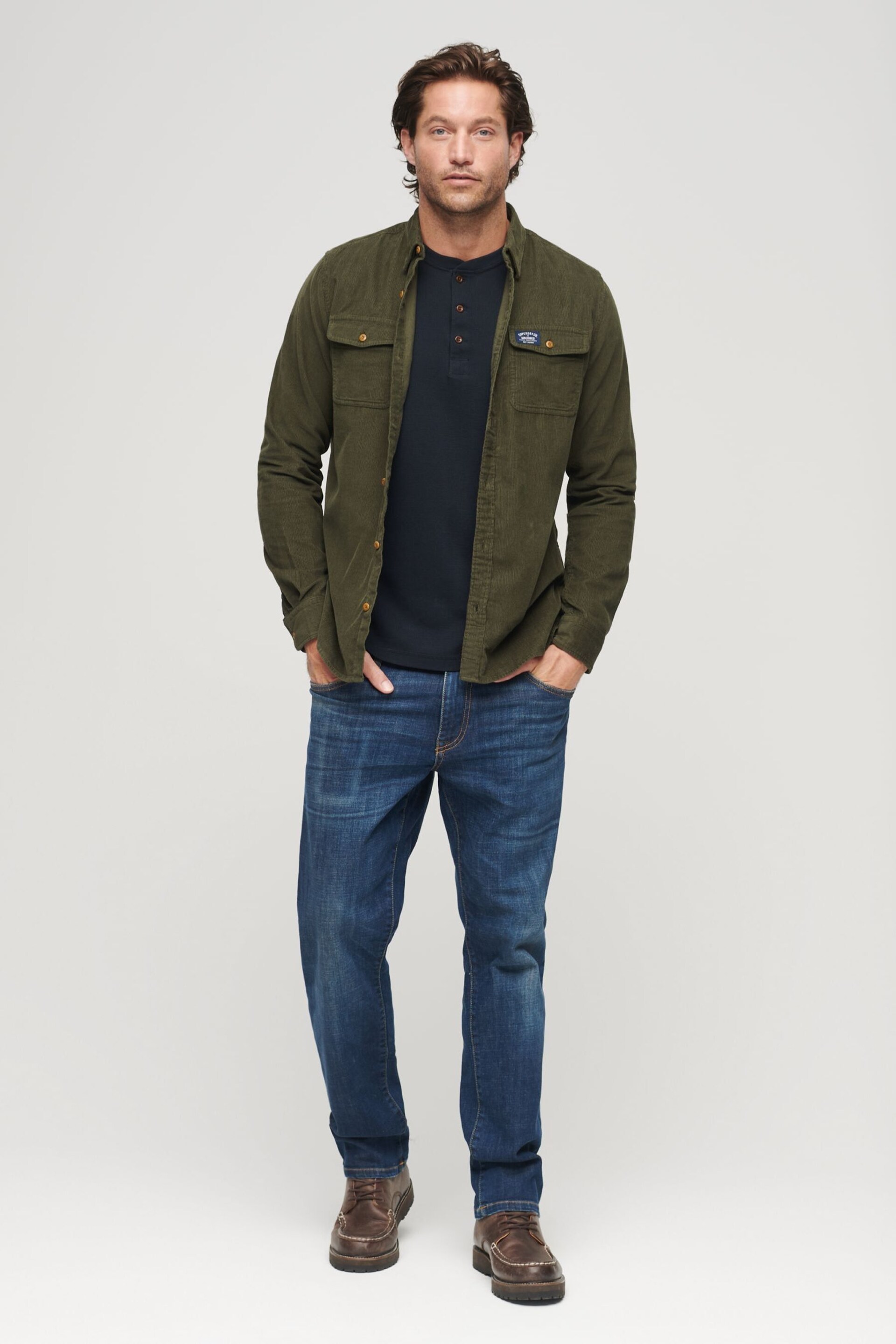 Superdry Green Trailsman Cord Shirt - Image 3 of 6