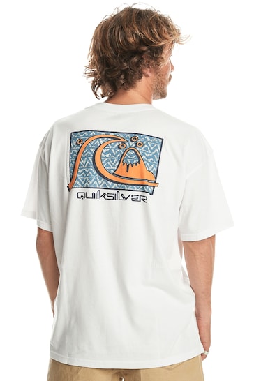 Quiksilver Take Us Back Bubble Back Print Logo T-Shirt