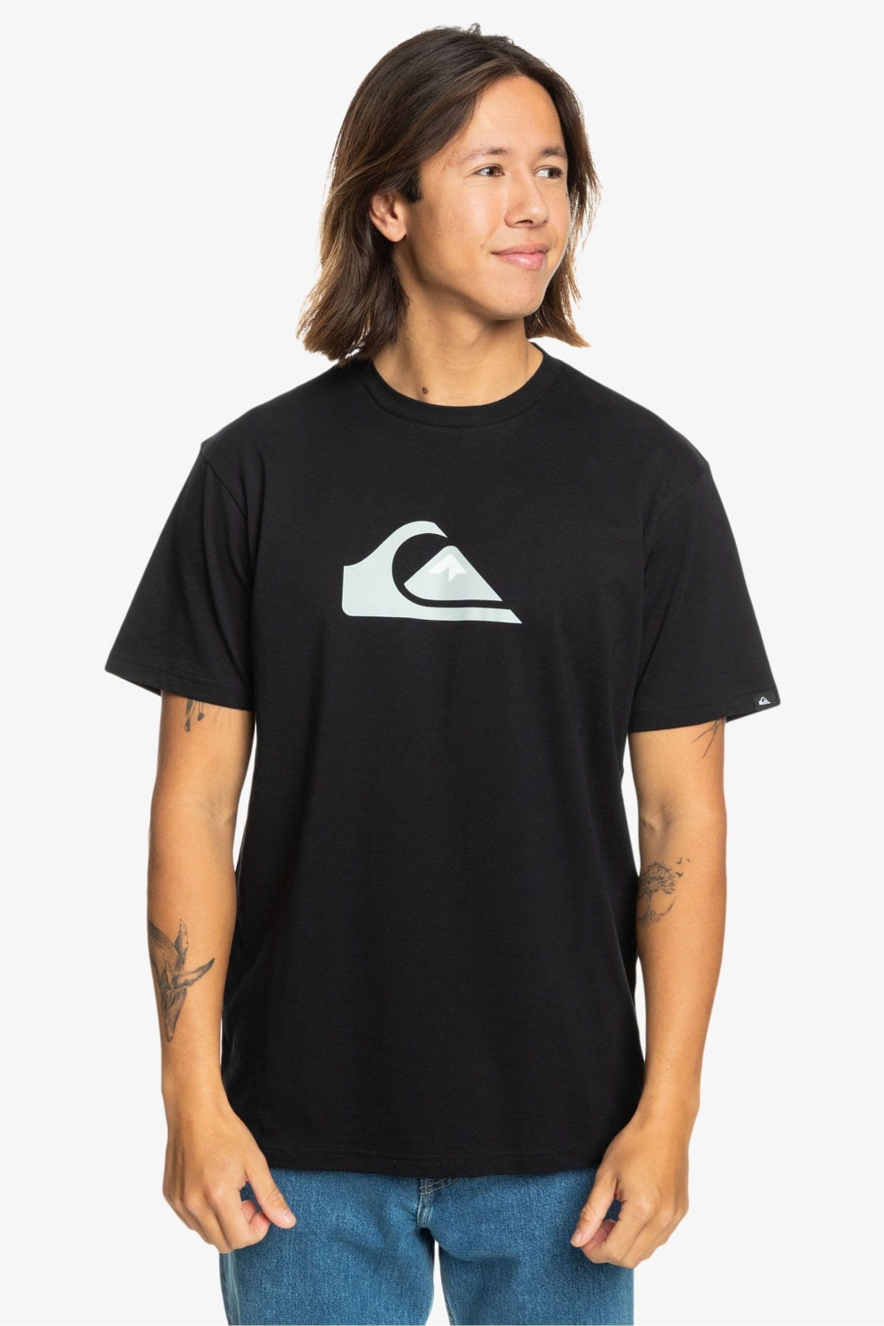 Buy Quicksilver Black Logo 100 Cotton T Shirt from Next Canada