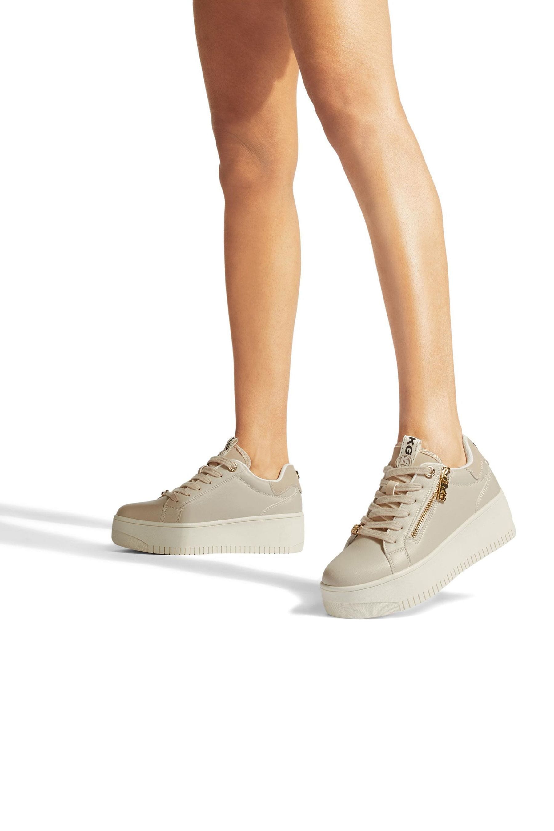 Buy KG Kurt Geiger Pink Leslie Side Zip Trainers from the Next UK