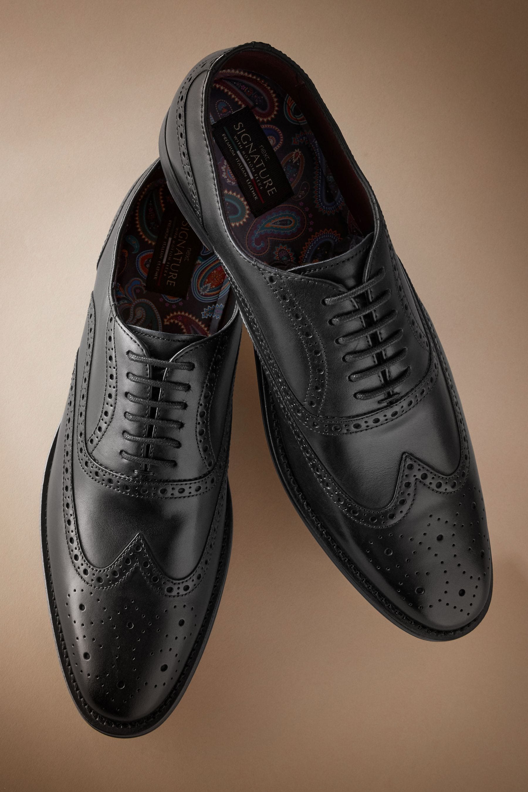 Next black brogues hotsell