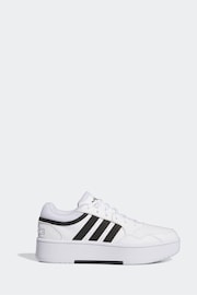 adidas Originals White/Black Hoops 3.0 Bold Trainers - Image 1 of 10