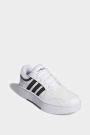 adidas Originals White/Black Hoops 3.0 Bold Trainers - Image 3 of 10