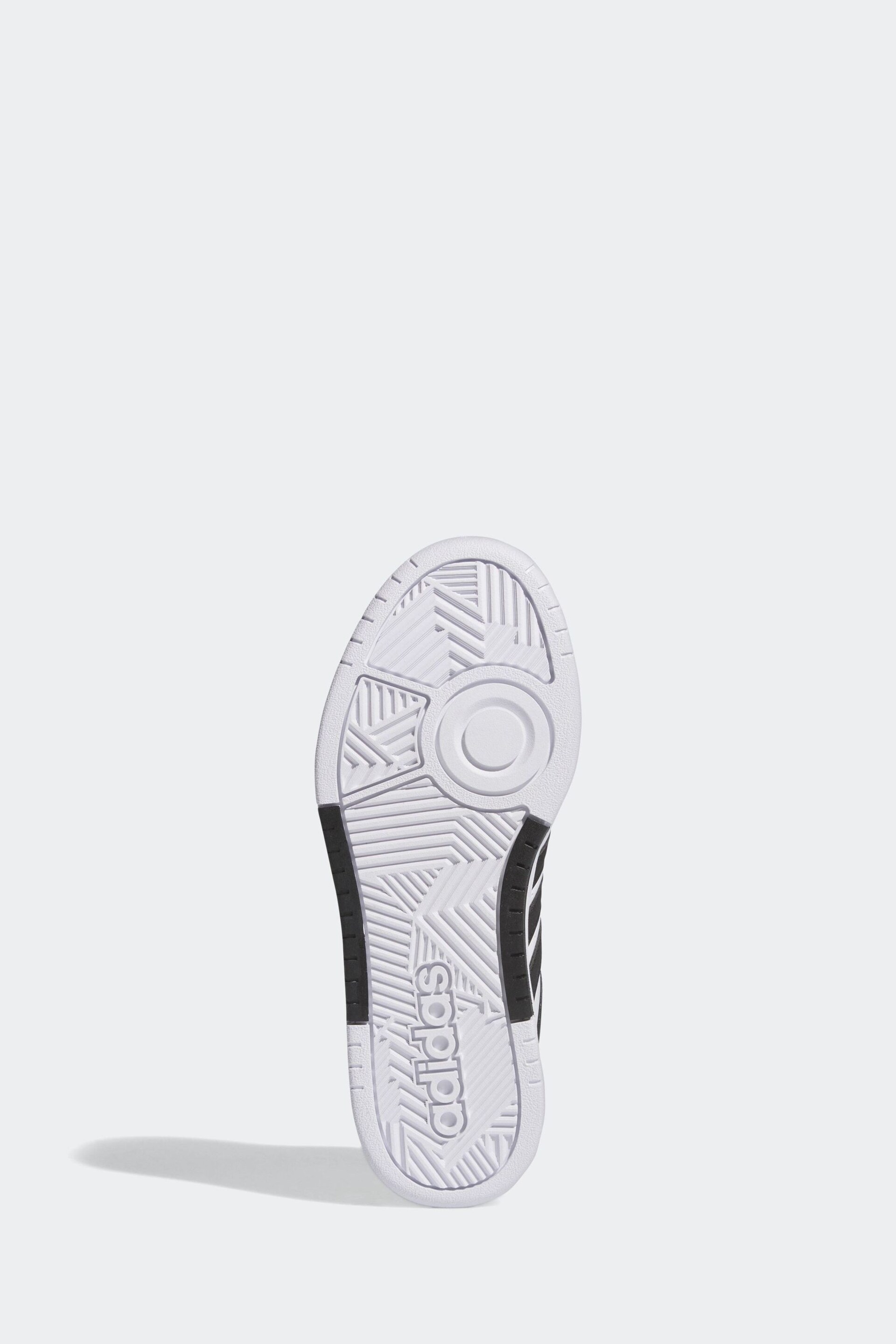 adidas Originals White/Black Hoops 3.0 Bold Trainers - Image 6 of 10