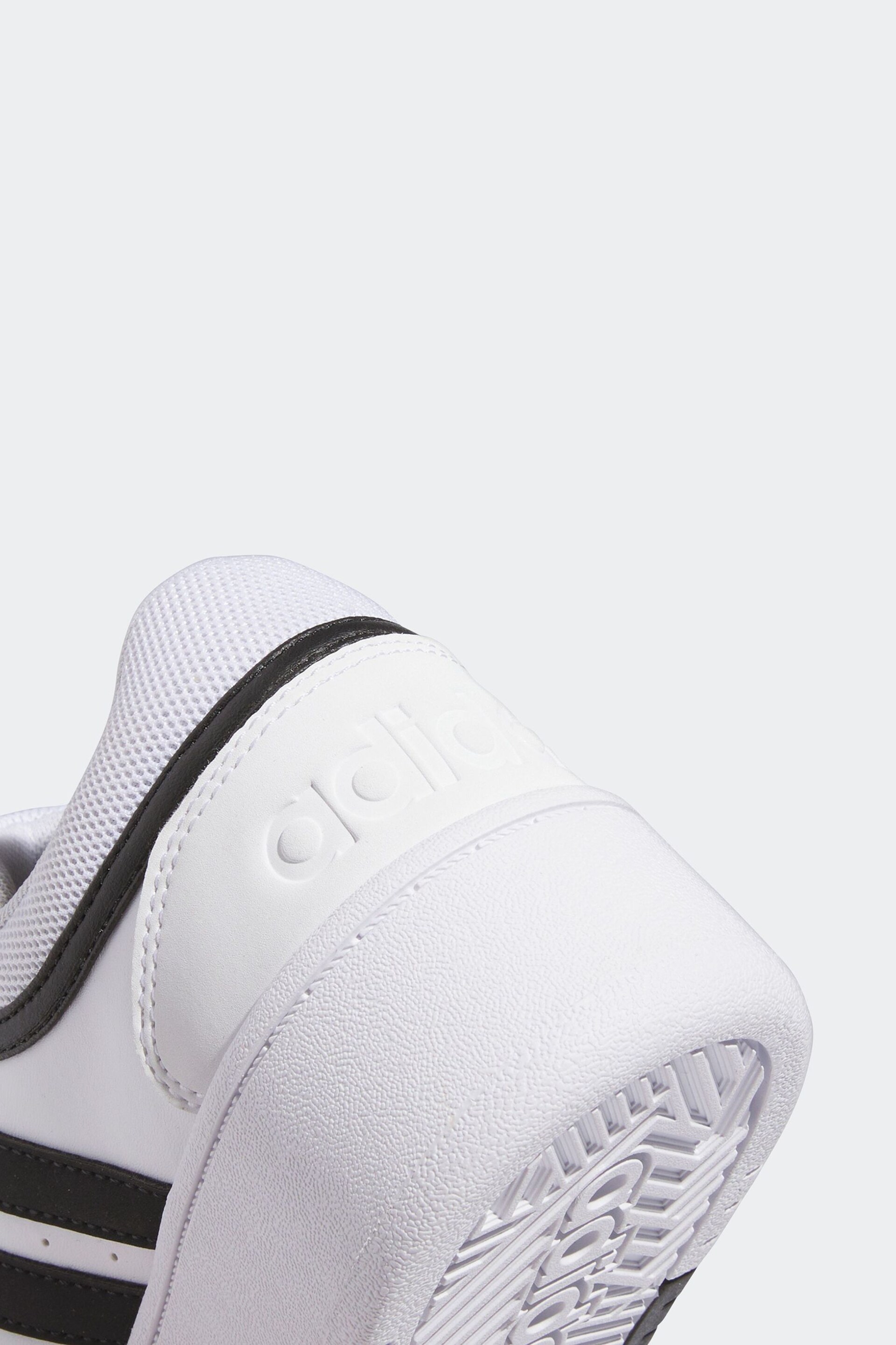 adidas Originals White/Black Hoops 3.0 Bold Trainers - Image 7 of 10