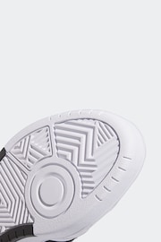 adidas Originals White/Black Hoops 3.0 Bold Trainers - Image 8 of 10