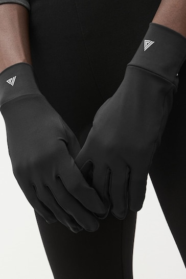 Black Running Sports Active Gloves