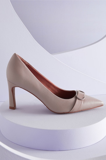 Taupe Forever Comfort With Motionflex Hardware Trim Court Shoes