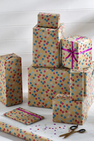Multi Spots 10 Metre Wrapping Paper