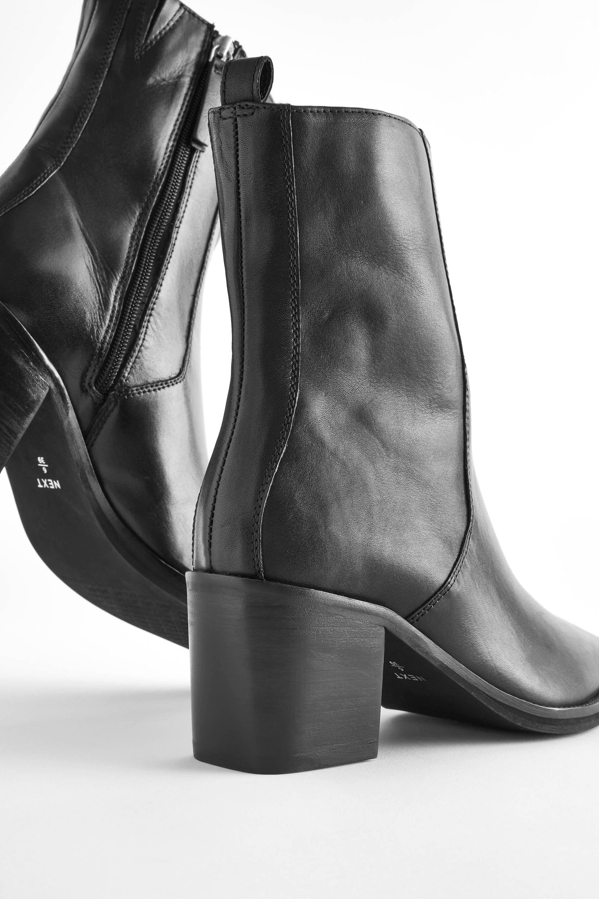 Black Forever Comfort® Point Toe Heeled Ankle Boots - Image 8 of 9