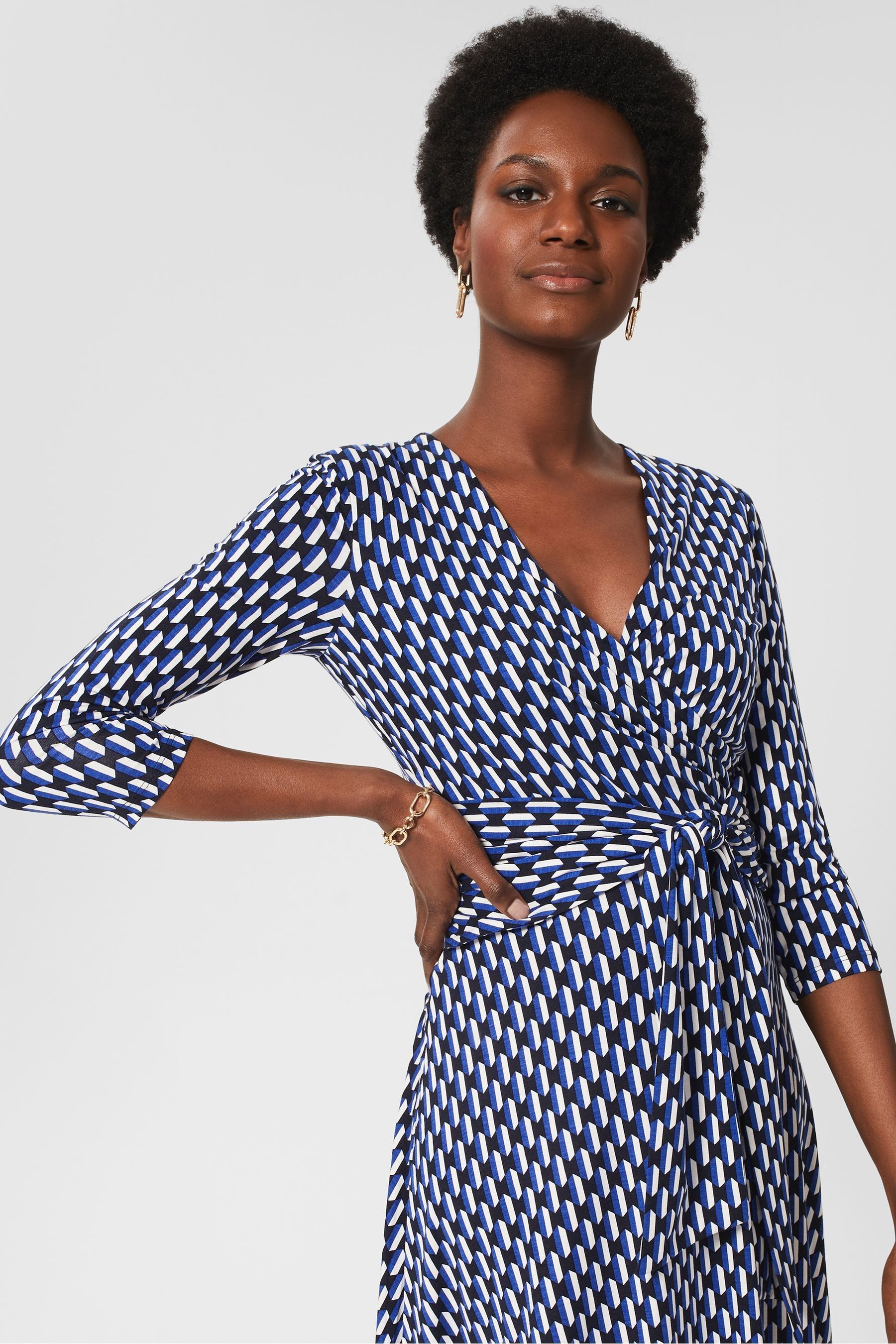 Buy Hobbs Blue Dina Wrap Dress from the Next UK online shop