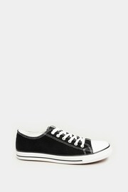 Long Tall Sally Black Canvas Low Trainers - Image 1 of 6