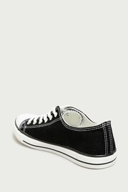 Long Tall Sally Black Canvas Low Trainers - Image 3 of 6