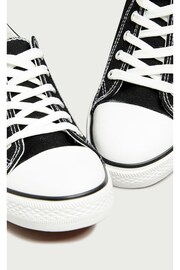 Long Tall Sally Black Canvas Low Trainers - Image 4 of 6