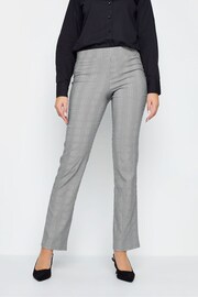 Long Tall Sally Grey Straight Dogstooth Trousers - Image 1 of 3
