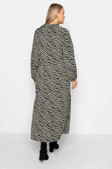 Long Tall Sally Black Zebra Print Tiered Maxi Dress