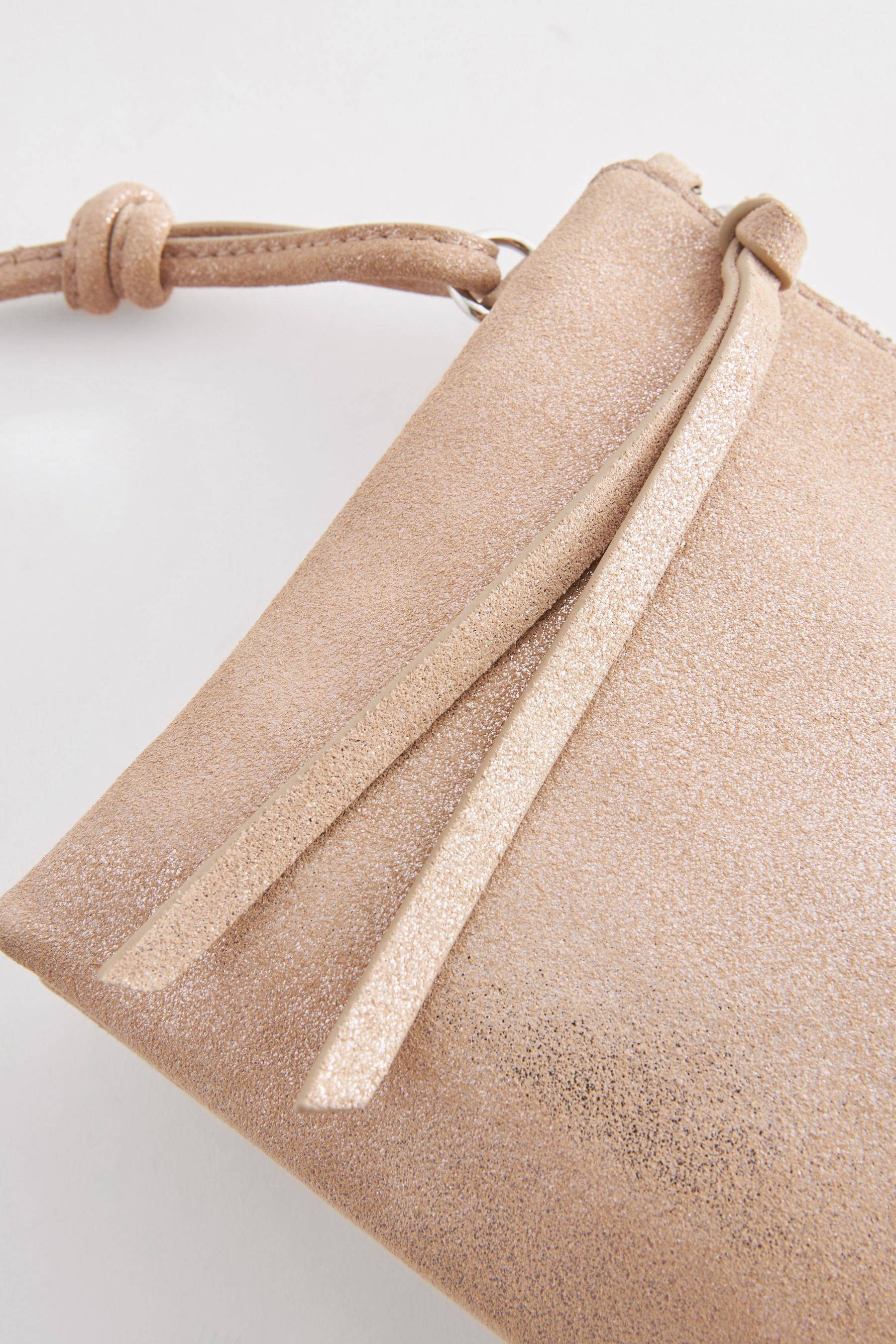 Gold leather cross body bag on sale