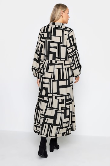 Long Tall Sally Stone Brown Zebra Print Tiered Maxi Dress