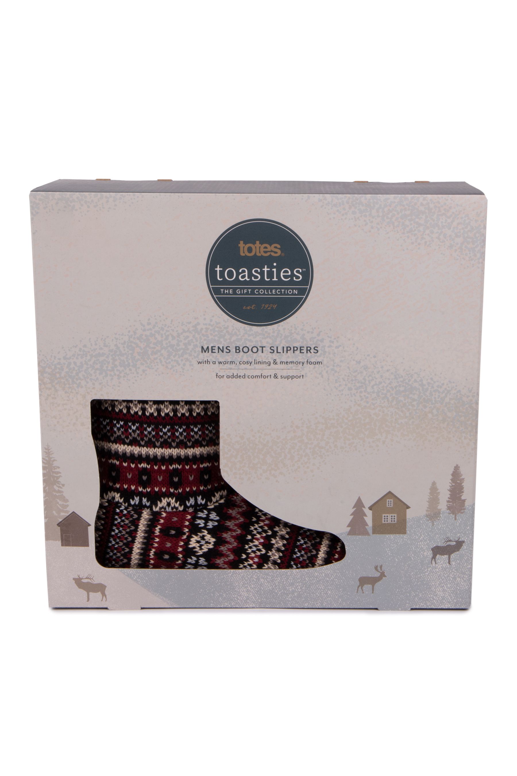 Buy Totes Multi Fair Isle Mens Boots Slippers from Next Luxembourg