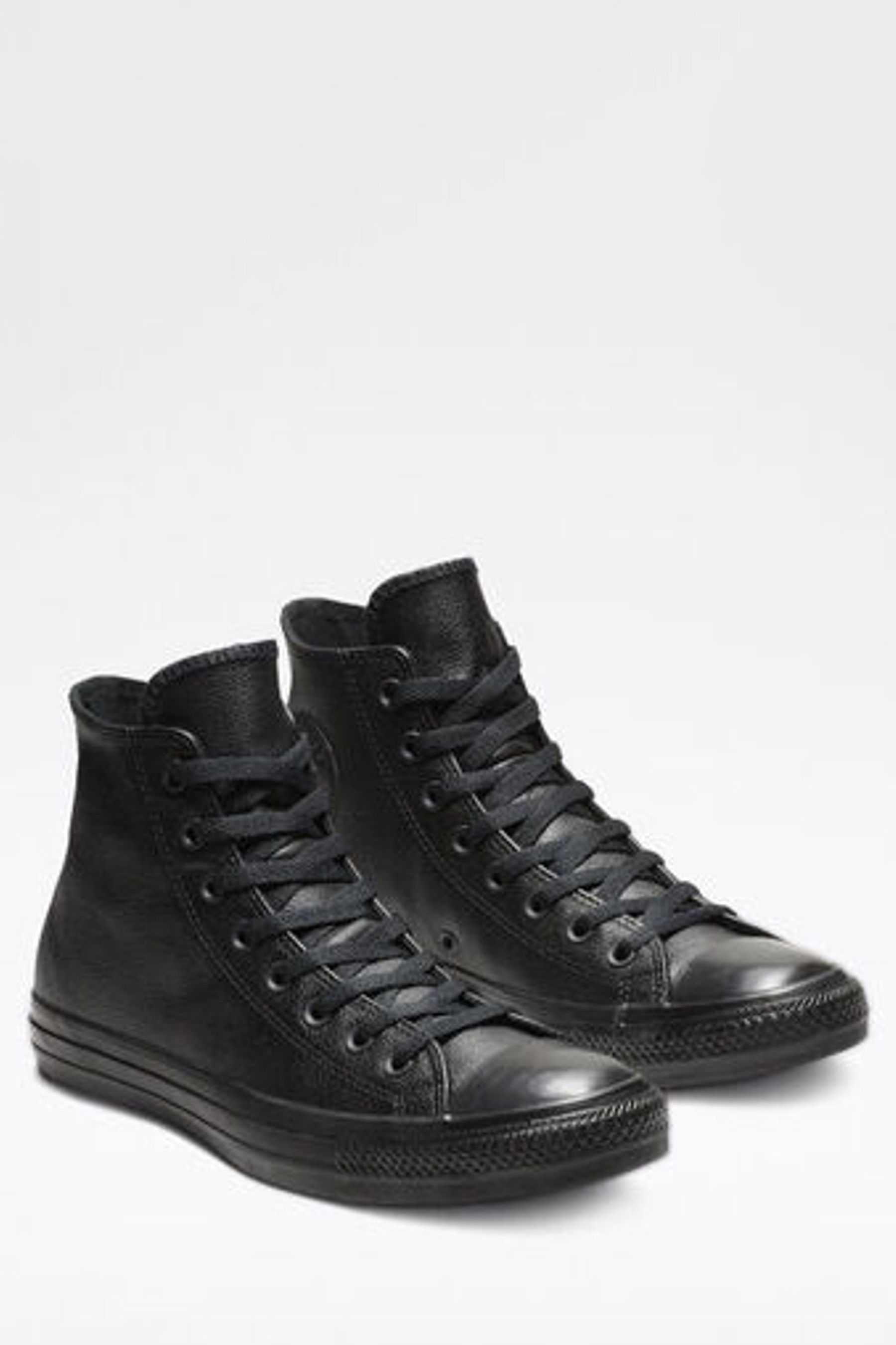 Converse black leather sneakers sale