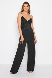 Long Tall Sally Black Lace Cami Stretch Jumpsuit - Image 4 of 4