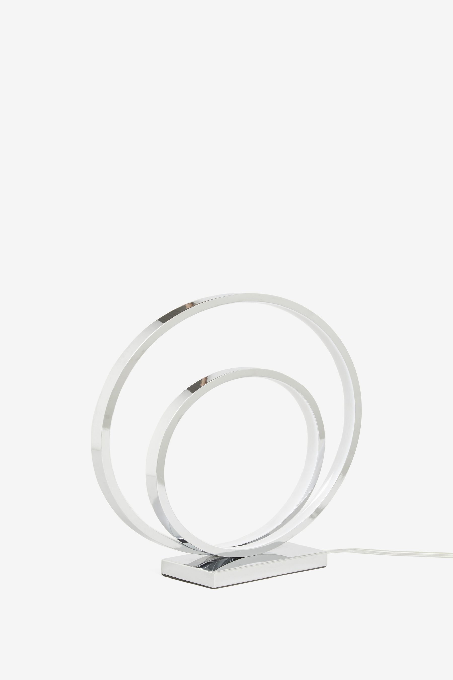 Chrome LED Eternity Touch Table Lamp
