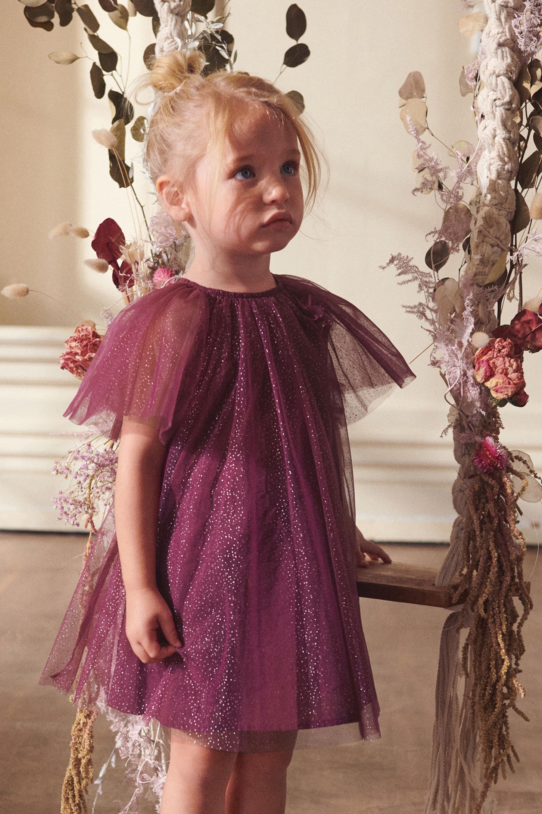 Acheter Rose rouge baie scintillant Robe de soiree en tulle 3 mois 10 ans from Next Luxembourg