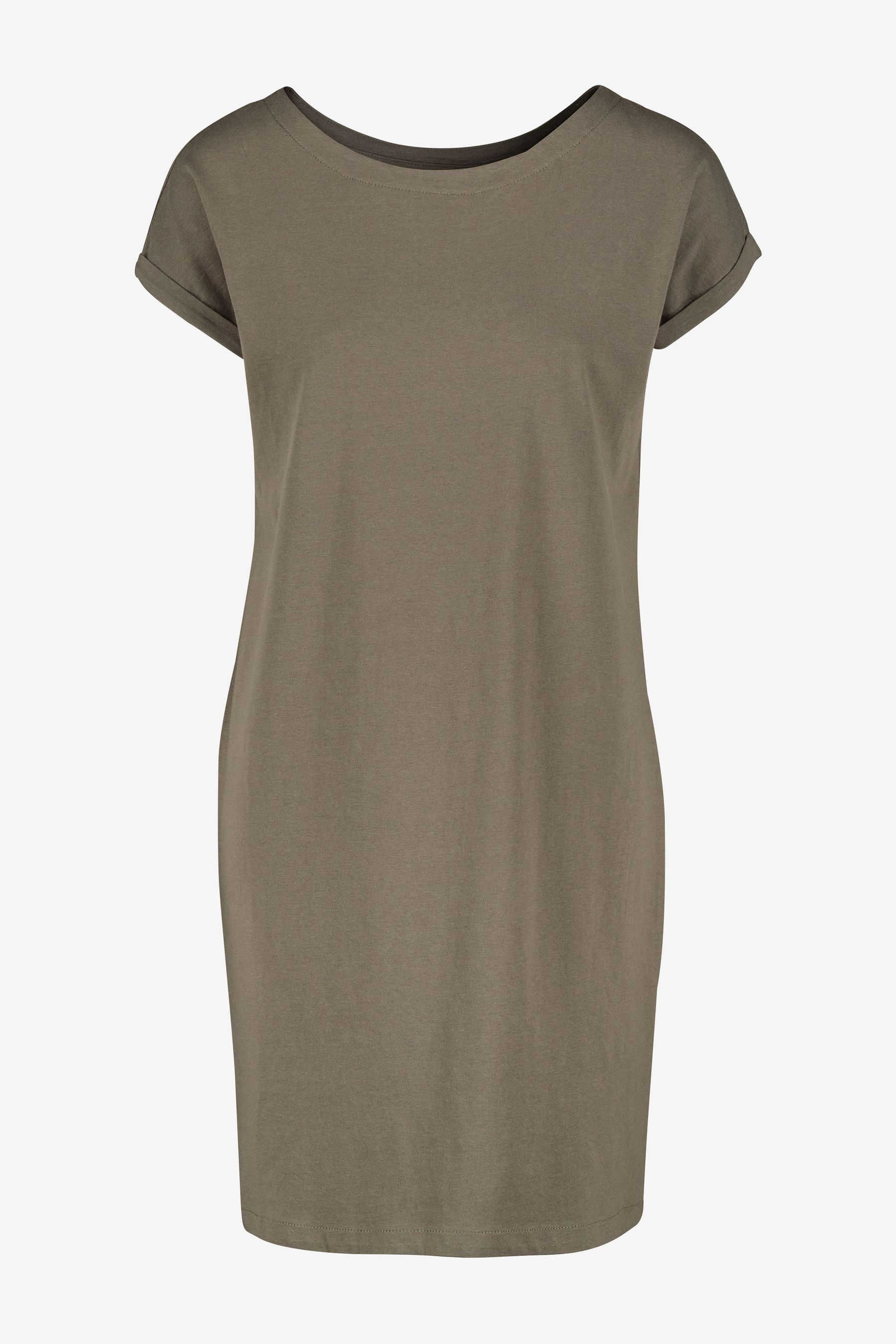 Khaki green t shirt dress 2025